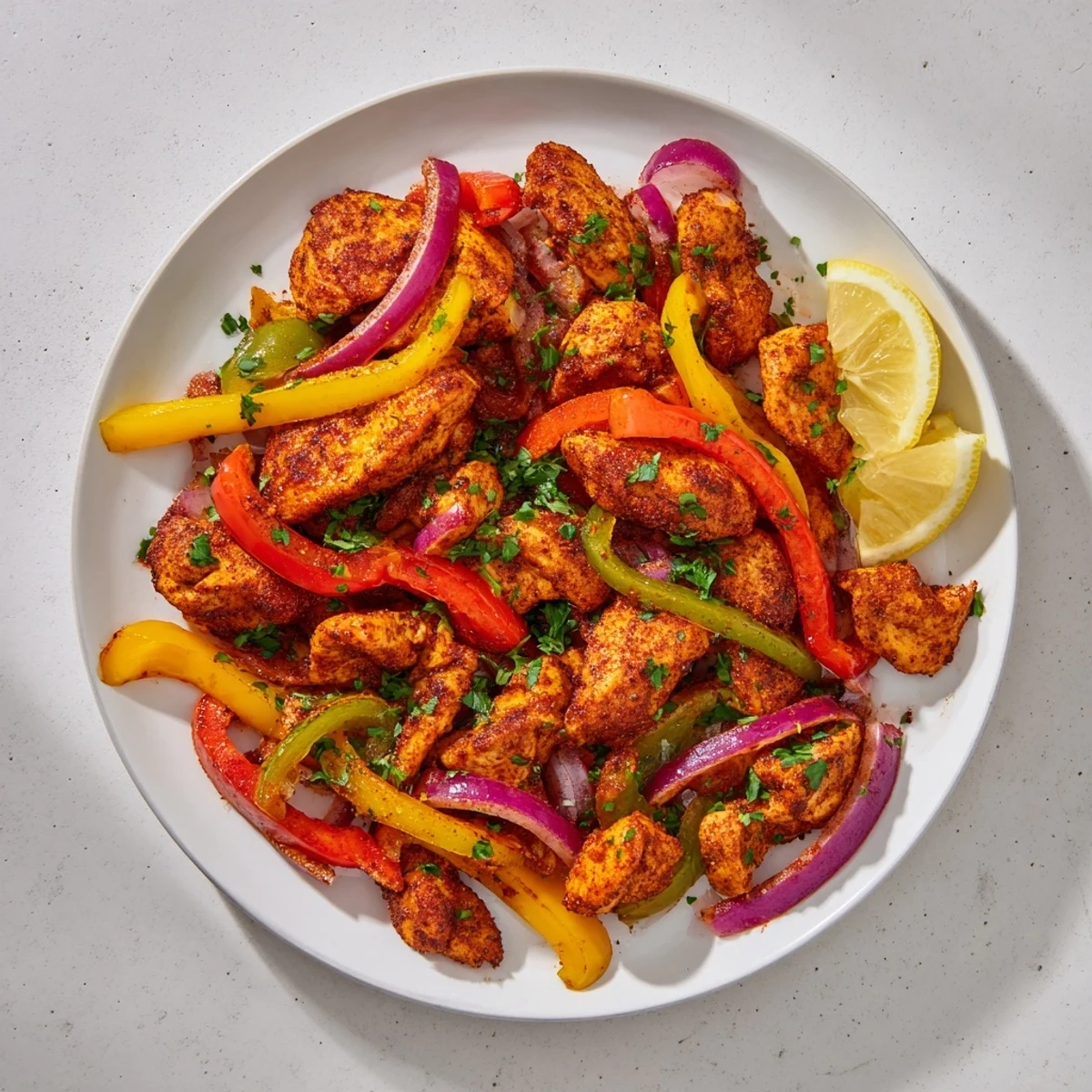 Tender chicken and vibrant bell peppers tossed in Cajun spices for this Cajun Chicken Bell Peppers Spicy Delight.