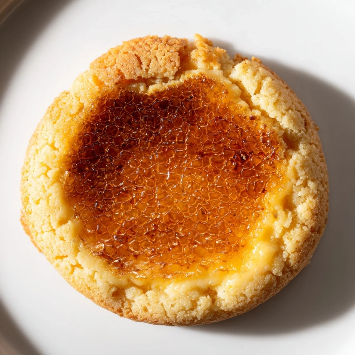 Soft baked Creme Brulee Cookies featuring crackled brulee topping and tender buttery cookie edges