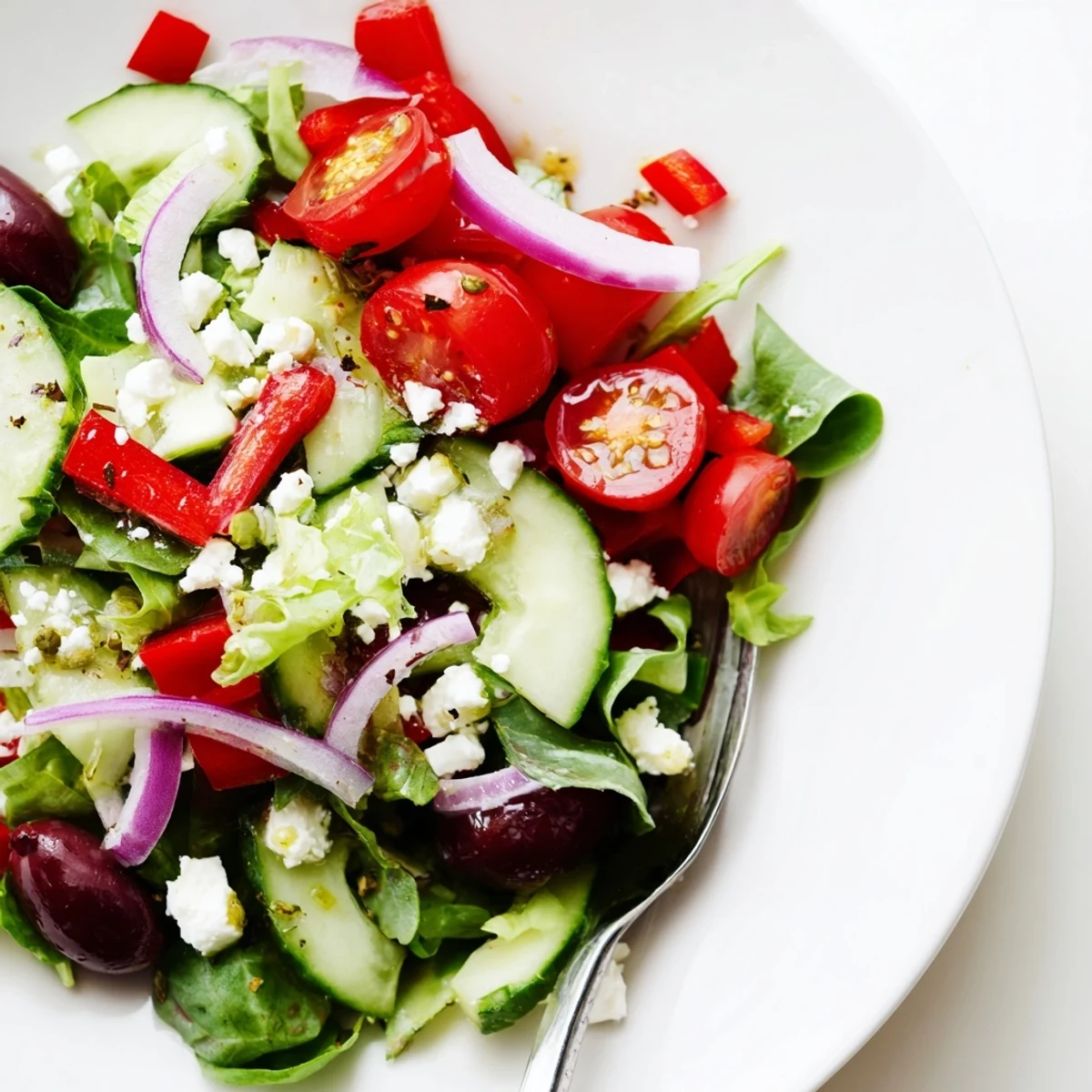 Weeknight Fresh Salad Recipe ready in fifteen minutes, bright, tangy, refreshing.