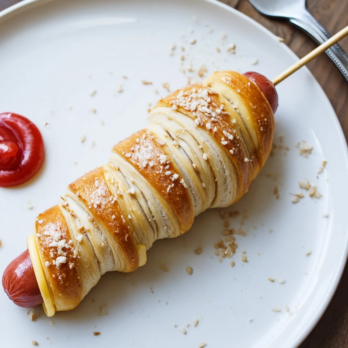 Golden Firecracker Hot Dogs Recipe brushed with butter, steaming and savory.