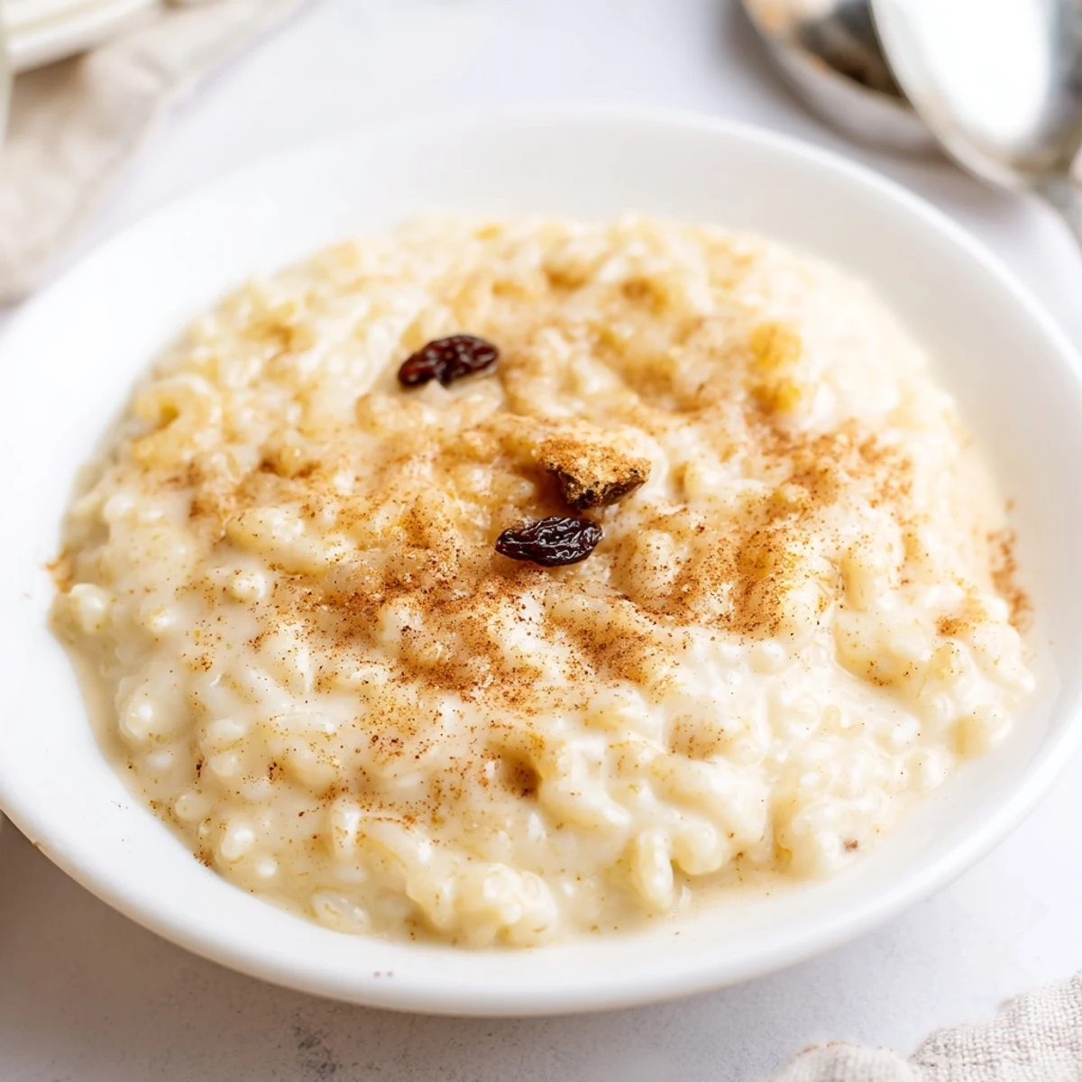 Slice of chilled Delicious Condensed Milk Baked Rice Pudding Recipe To Try, cinnamon-sprinkled
