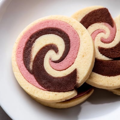 Neapolitan Swirl Cookies